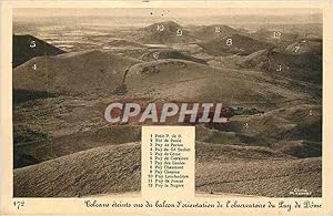 Image du vendeur pour Carte Postale Ancienne Volcans eteints vus du balcon d'orientation de l'observatoire du Puy de Dome mis en vente par CPAPHIL