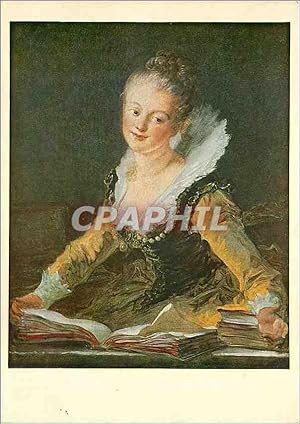 Bild des Verkäufers für Carte Postale Ancienne Jean Honore Fragonard L'Etude 1769 The Study Studie Musee du Louvre zum Verkauf von CPAPHIL