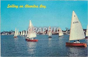 Bild des Verkufers fr Carte Postale Ancienne Sailing on Alamitos Bay Long Beach California zum Verkauf von CPAPHIL