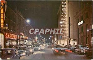 Carte Postale Ancienne Trois Rivieres P Quebec Canada Le Centre Commercial rue Des Forges.