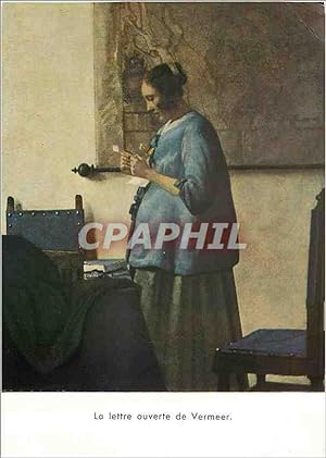 Seller image for Carte Postale Moderne La lettre ouverte de Vermeer for sale by CPAPHIL