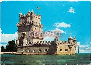 Bild des Verkufers fr Carte Postale Ancienne Lisboa Portugal Tour de Belem zum Verkauf von CPAPHIL