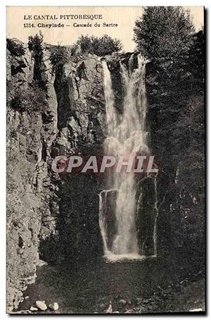 Cheylade - cascade de sartre - Carte Postale Ancienne