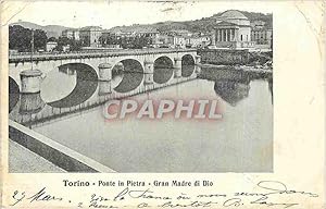 Bild des Verkufers fr Carte Postale Ancienne Torino Ponte in Pietra Gran Madre di Dio zum Verkauf von CPAPHIL