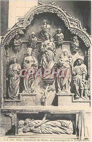 Image du vendeur pour Carte Postale Ancienne Sion Cathdrale de Valere La Genealogie de la Vierge Marie mis en vente par CPAPHIL