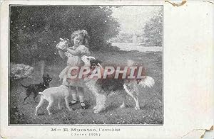 Image du vendeur pour Carte Postale Ancienne Mme E Muraton Convoitise Chien Chiens mis en vente par CPAPHIL