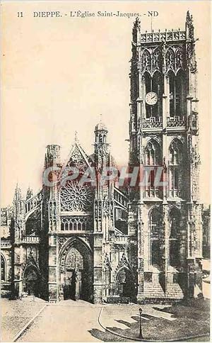 Bild des Verkufers fr Carte Postale Ancienne Dieppe - L'Eglise Saint-Jacques zum Verkauf von CPAPHIL