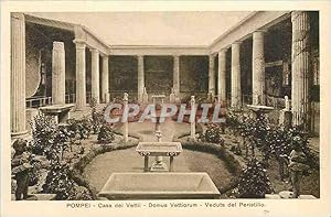 Bild des Verkufers fr Carte Postale Ancienne Pompei Casa dei Vettii Domus Vettiorum Veduta del Peristilio zum Verkauf von CPAPHIL