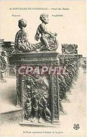 Seller image for Carte Postale Ancienne St Bertrand de Comminges Detail des Stalles St Roch montrant le bubon de la peste for sale by CPAPHIL