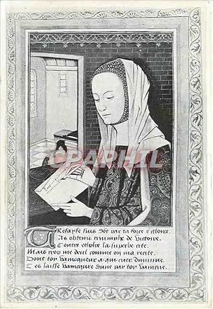 Image du vendeur pour Carte Postale Ancienne Dame de cour ecrivant une lettre mis en vente par CPAPHIL