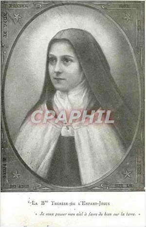 Carte Postale Ancienne La Bse Therese de l'Enfant Jesus