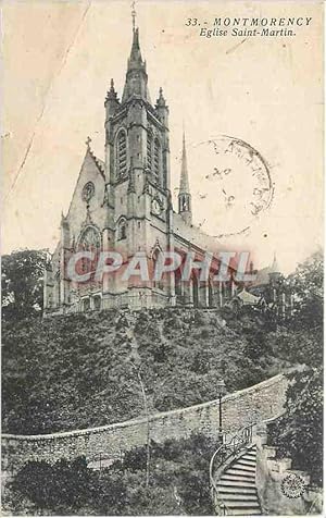 Carte Postale Ancienne Montmorency Eglise Saint Martin