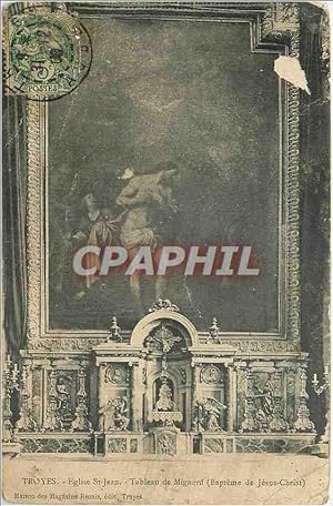 Image du vendeur pour Carte Postale Ancienne TROYES-Eglise St JeanTableau de Mignard (Bapteme de Jesus -Christ) mis en vente par CPAPHIL