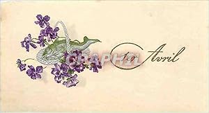 Carte Postale Ancienne 1er Avril Fleurs