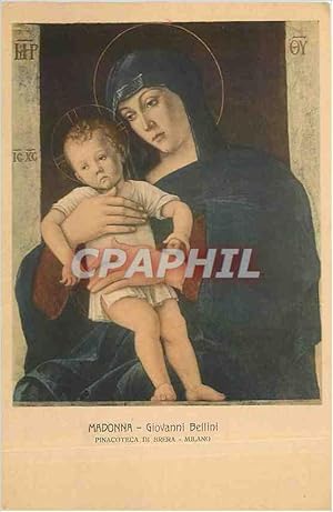 Bild des Verkufers fr Carte Postale Ancienne Madonna Giovanni Bellini Pinacoteca de Brera Milano zum Verkauf von CPAPHIL