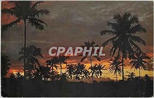 Seller image for Carte Postale Ancienne Sundown Brief Interlude Before the descent of the velvet night in the West Indies for sale by CPAPHIL