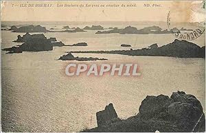 Seller image for Carte Postale Ancienne ILE BREHAT-Les Rochers su Kerpont au coucher du soleil for sale by CPAPHIL
