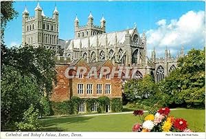 Bild des Verkufers fr Carte Postale Moderne Cathedral and Bishop Palace Exeter Devon zum Verkauf von CPAPHIL