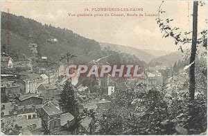 Carte Postale Ancienne Plombieres les Bains vue générale prise du Chonot Route de Luxeuil