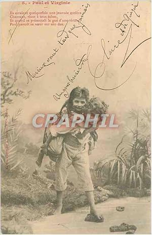 Image du vendeur pour Carte Postale Ancienne Paul et Virginie Enfants mis en vente par CPAPHIL