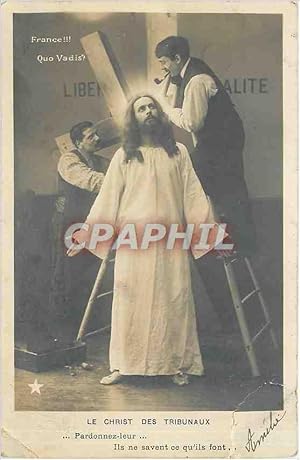 Carte Postale Ancienne Le Christ des Tribunaux Pardonnez leur ils ne Savent ce qu'ils font