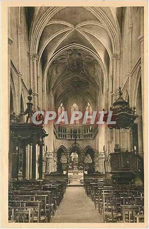 Carte Postale Ancienne Chaumont Intérieur de l'Eglise St Jean Baptiste