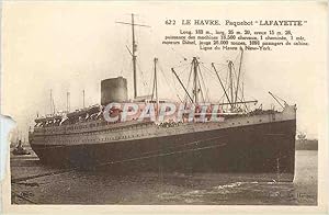 Carte Postale Ancienne Le Havre Paquebot Lafayette