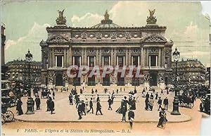 Image du vendeur pour Carte Postale Ancienne Paris L'Opera et la Station du Metropolitain mis en vente par CPAPHIL