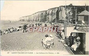 Carte Postale Ancienne Saint Valery en Caux les canibes et les Falaises