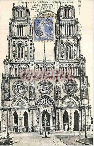 Carte Postale Ancienne Orleans la cathédrale Eglise Sainte Croix