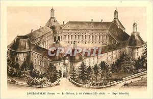 Bild des Verkufers fr Carte Postale Ancienne Saint Fargeau Yonne le chteau a vol d'oiseau XII siecle zum Verkauf von CPAPHIL