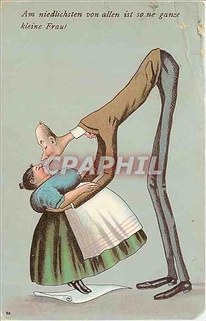 Bild des Verkufers fr Carte Postale Ancienne Am niedlichsten von allen ist so ne ganze kleine Frau zum Verkauf von CPAPHIL