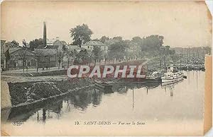 Carte Postale Ancienne Saint Denis vue sur la Seine