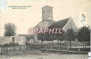 Carte Postale Ancienne Rocourt St Martin Aisne Eglise et Abreuvoir