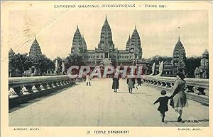 Seller image for Carte Postale Ancienne Paris Temple d'Angkor Vat Exposition coloniale internationale 1931 for sale by CPAPHIL