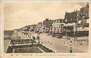 Image du vendeur pour Carte Postale Ancienne Trouville les nouveaux jardins les pplanches et les tennis mis en vente par CPAPHIL