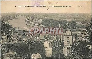 Carte Postale Ancienne Villeneuve saint georges vue panoramiique sur le Seine