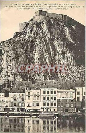 Carte Postale Ancienne Vallée de la Meuse Dinant sur Meuse La Citadelle Jean Fonder Horologerie G...