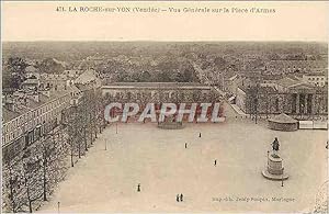 Carte Postale Ancienne La Roche sur Yon Vendee vue générale sur la Place d'Armes