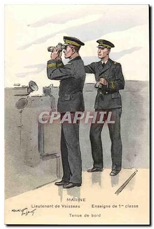 illustrateur Carte Postale Ancienne Marine Lieutenant de vaisseau ...