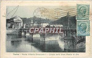 Bild des Verkufers fr Carte Postale Ancienne Torino Ponte Vittorio Emanuele I chiesa della gran Madre di Dio zum Verkauf von CPAPHIL
