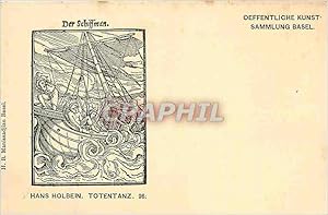 Bild des Verkufers fr Carte Postale Ancienne Der Schiffman Hans Holbein Totentanz zum Verkauf von CPAPHIL