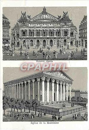 Bild des Verkufers fr Carte Postale Ancienne Nouvel Opera Eglise de la Madeleine Paris zum Verkauf von CPAPHIL