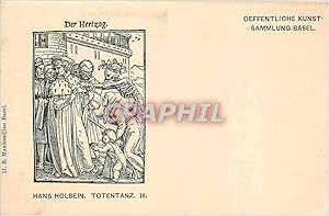 Bild des Verkufers fr Carte Postale Ancienne Der Hertzog Hans Holbein Totentanz zum Verkauf von CPAPHIL