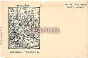 Bild des Verkufers fr Carte Postale Ancienne Der Kauffman Hans Holbein Totentanz zum Verkauf von CPAPHIL