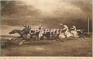 Image du vendeur pour Carte Postale Ancienne Musee du Louvre Courses de Chevaux a Epson JL Theodore Gericault mis en vente par CPAPHIL