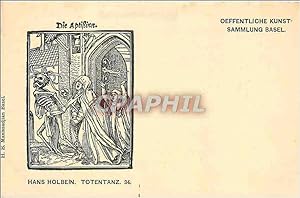 Bild des Verkufers fr Carte Postale Ancienne Die Aptissinn Hans Holbein Totentanz zum Verkauf von CPAPHIL