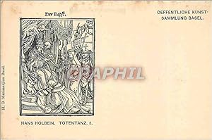 Bild des Verkufers fr Carte Postale Ancienne Der Bapft Hans Holbein Totentanz zum Verkauf von CPAPHIL