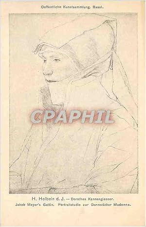 Image du vendeur pour Carte Postale Ancienne Oeffentliche Kunstsammlung Basel H Holbein DJ Dorothea Kannengiesser mis en vente par CPAPHIL