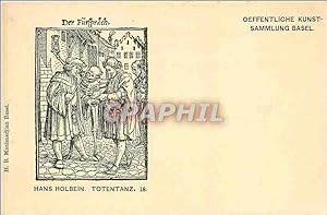 Bild des Verkufers fr Carte Postale Ancienne Der Furfprach Hans Holbein Totentanz zum Verkauf von CPAPHIL